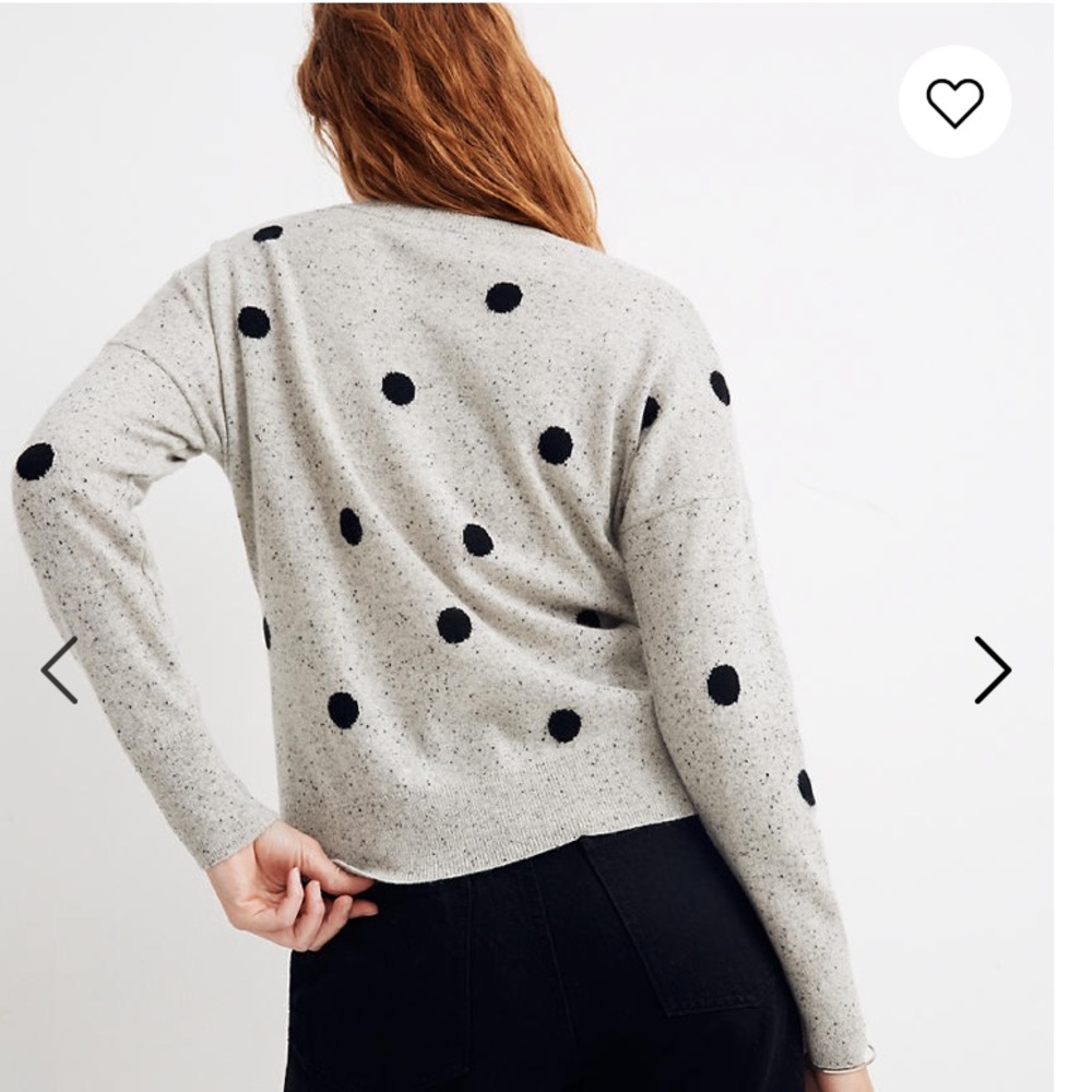 Madewell Cashmere Sweatshirt in Donegal Dot - Picture 5 of 5